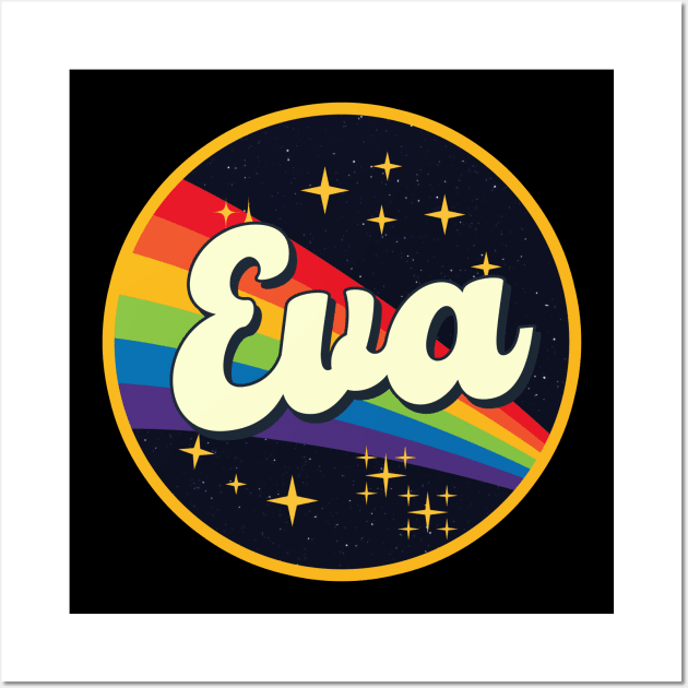 Eva // Rainbow In Space Vintage Style Wall Art by LMW Art